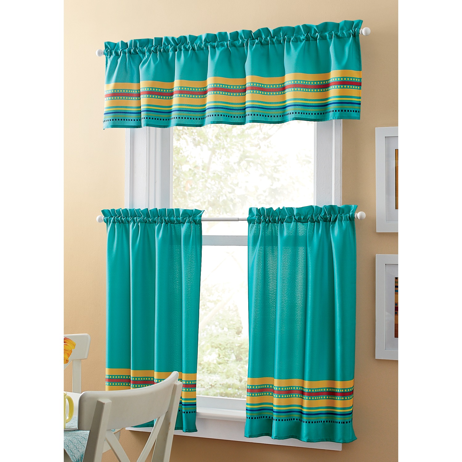 Salsa 3-Piece Kitchen Curtain Set | Ginny's