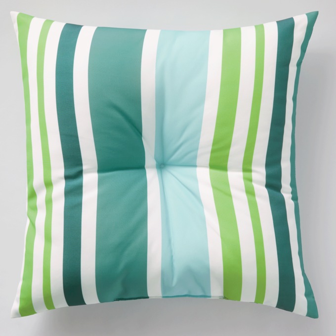 Button-Tufted Outdoor Pillow, , large