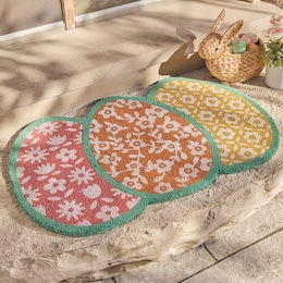 Easter Egg Trio Coir Mat - 22" x 36", , large