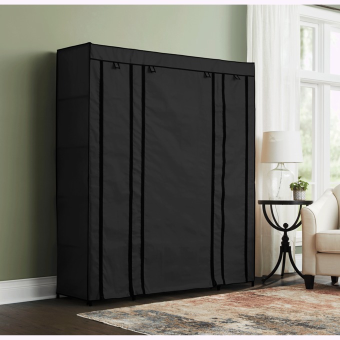 Storage Wardrobe with Lighting, , large