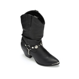 Dingo Genuine Leather Slouch Cowgirl Boot with Studs and Chain Detail for Women, , large