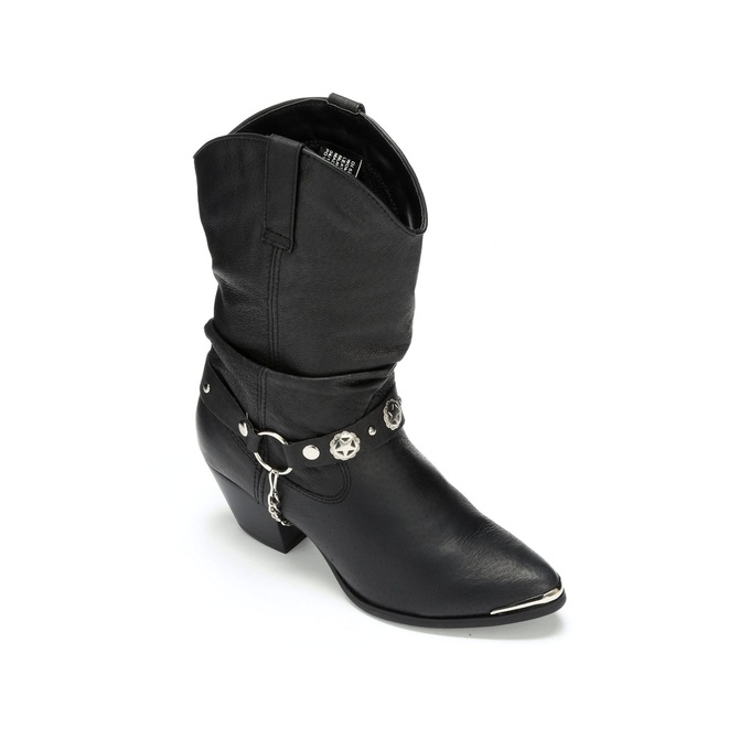 Black slouch hot sale cowboy boots