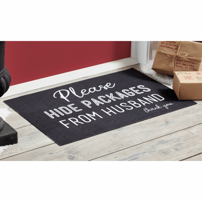 Hide the Packages Mat - 18” x 27”, , large