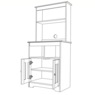 Katie Microwave Stand with Hutch, , large