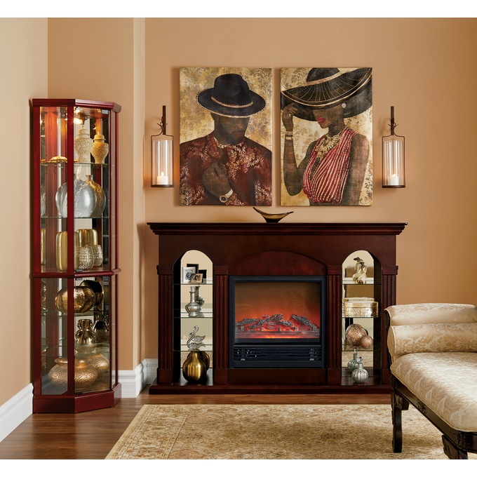 Tessa lighted sale corner curio