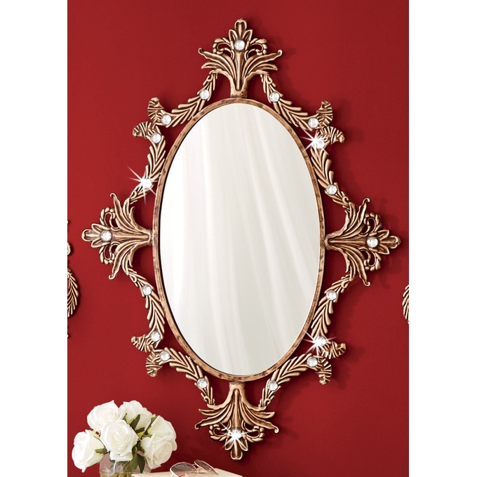 Traditional Faux-Crystal Mirror, , large