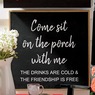 Come Sit On The Porch Sign , , large