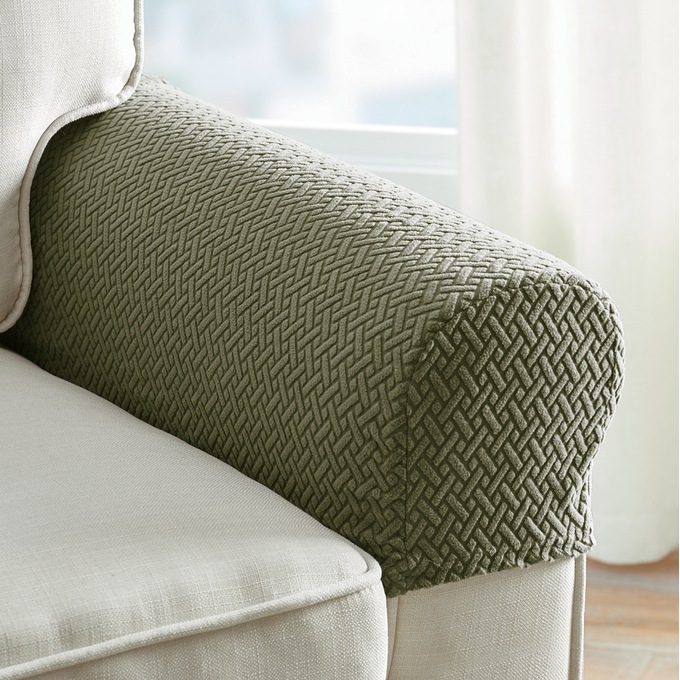 Set of 2 Upholstered Furniture Arm Protectors, , large