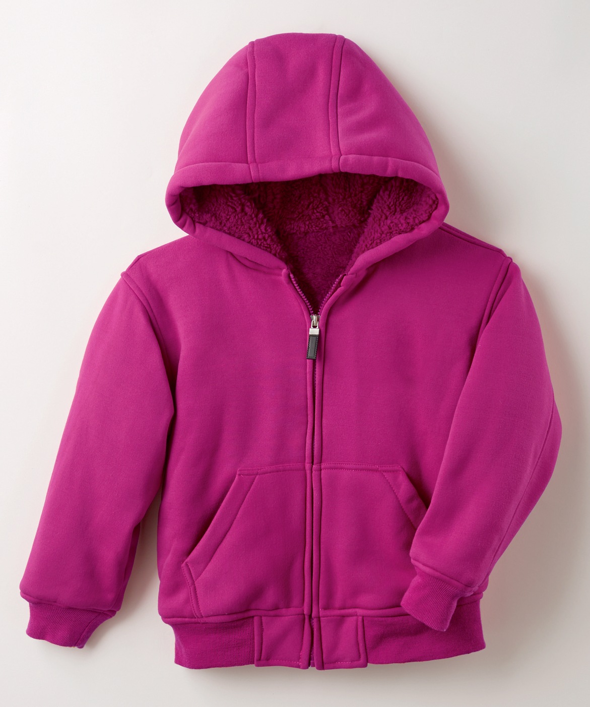 Sherpa-Lined Zip Hoodie, , large