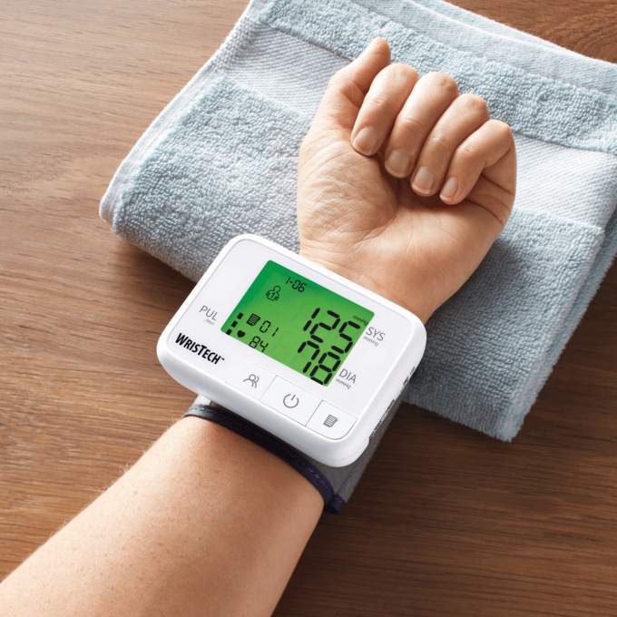 Color-Coded Talking Wrist Blood Pressure Monitor