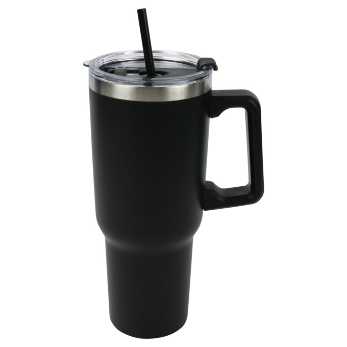 Jumbo 40-oz. Stainless Steel Tumbler, Black, large