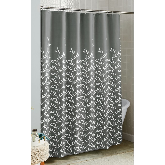 Serene Leaf Shower Curtain, , large
