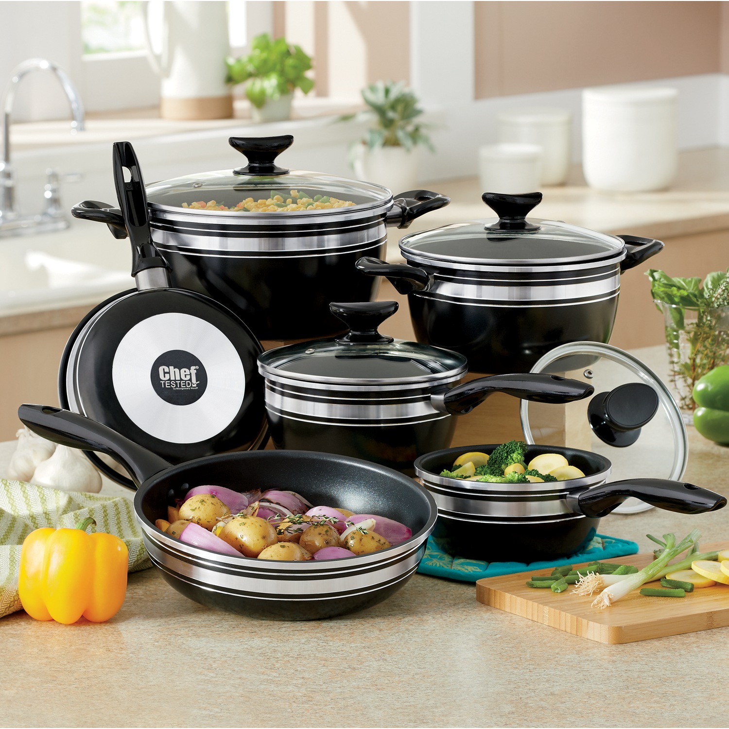 10Piece Chef Tested® Banded Cookware Set Ginny's