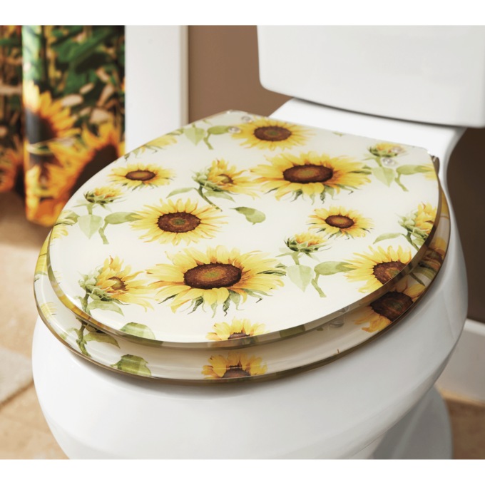 Sunflower Toilet Seat, , large