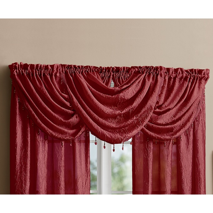 Whisper Crushed Beaded Valance, , large