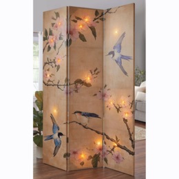 Lit Birds Room Screen, , large