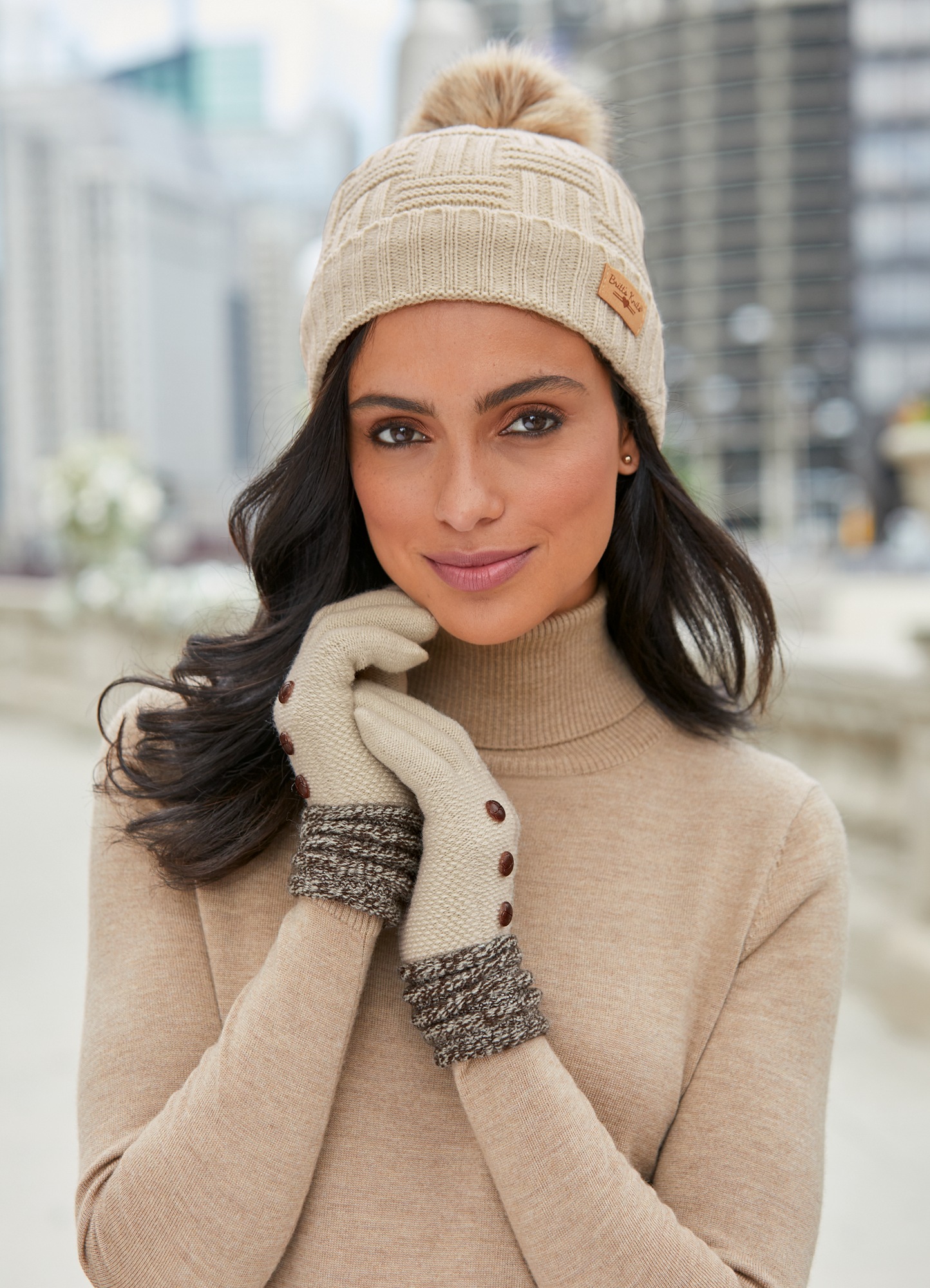 polo hat scarf and glove set