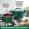 Granitestone Diamond 6-Piece Nesting Pot Set, Green, large