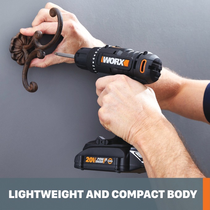 Worx 20-Volt 3/8" Drill/Driver, , large