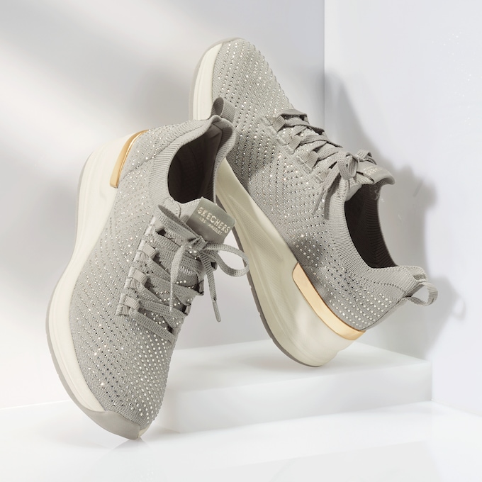 Skechers Women's Billion 2 Feelin' Knit Slip-On with Rhinestones, , large