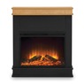 Harbor Electric Fireplace with Mantel, Black, large