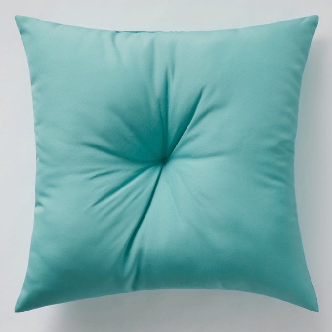 Button-Tufted Outdoor Pillow, , large