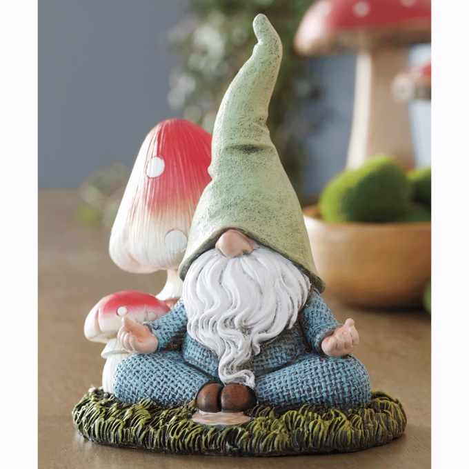 Decorative Gnome Mushroom Figurine, , large