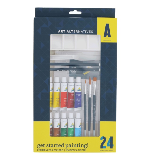 Art Alternatives Get Started 24-Piece Acrylic Paint Set, , large