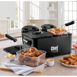 Chef Tested Double Tank Deep Fryer by Wards, , large