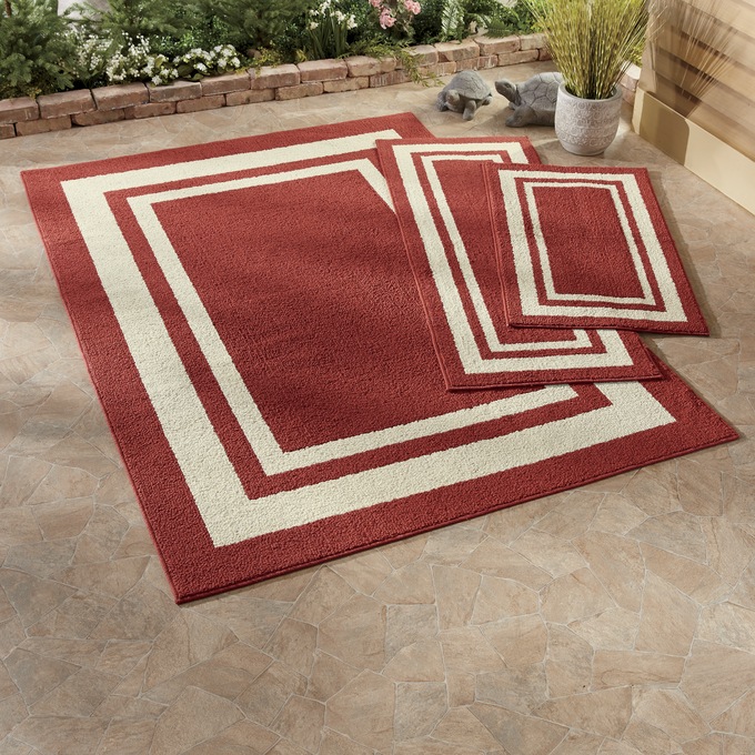 3-Piece Borderline Indoor/Outdoor Rug Set, , large
