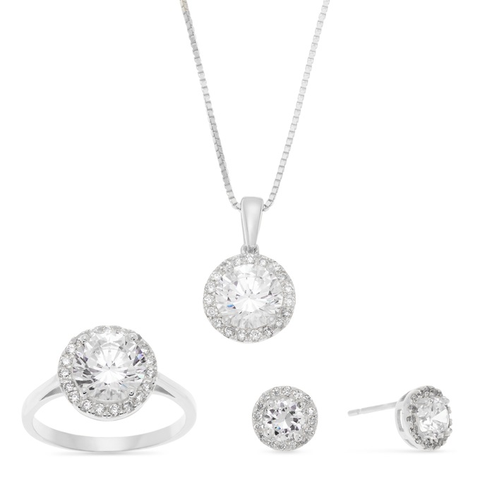 Cubic Zirconia Jewelry Set, , large