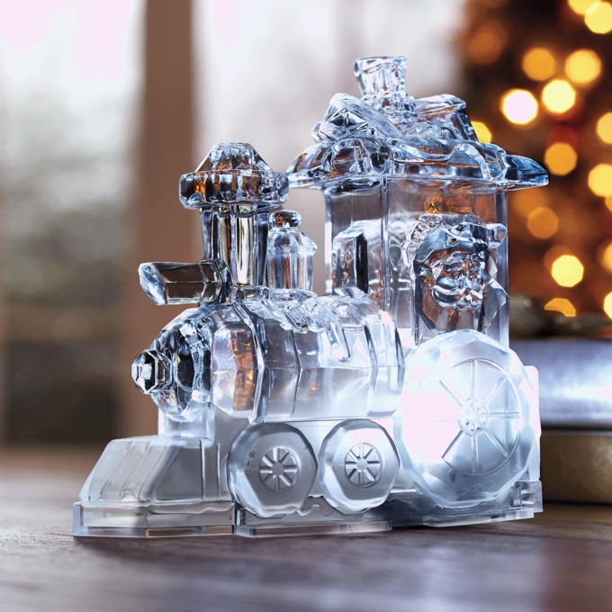 Lit Acrylic Train, Clear, large
