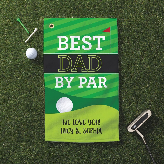 Personalized Best By Par Golf Towel, , large