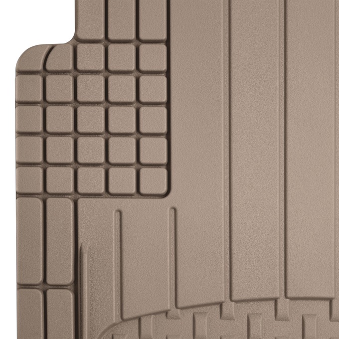 WeatherTech 4-Piece Trim-to-Fit Car Floor Mats, All-Weather, Tan, large