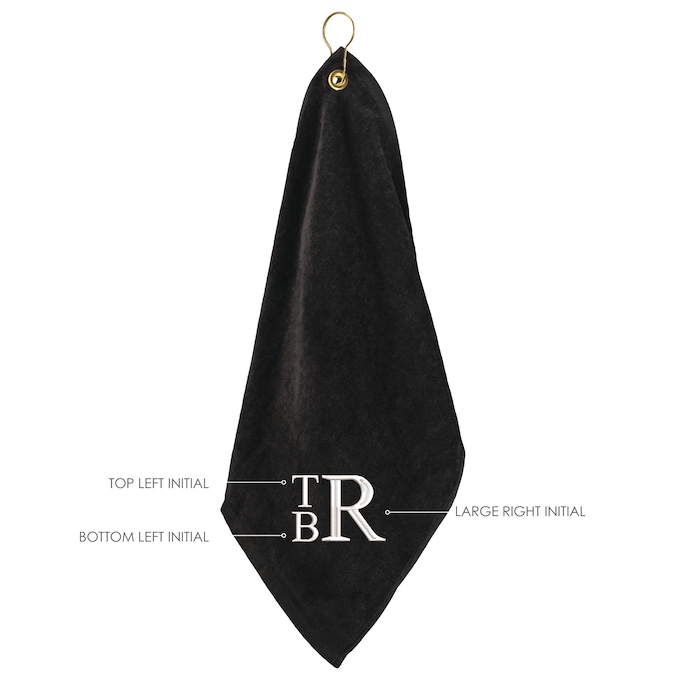 Personalized Stacked Monogram Golf Towel, , large