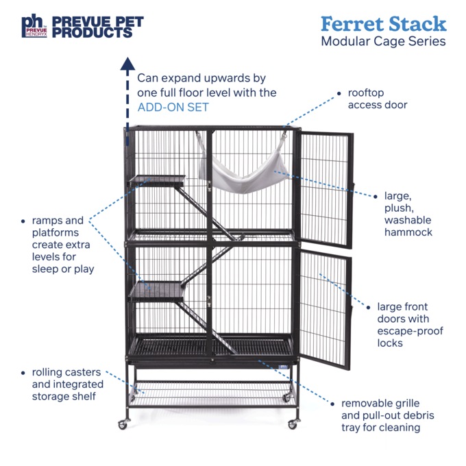 Prevue Pet Small Animal 2-Story Expandable Home, , large