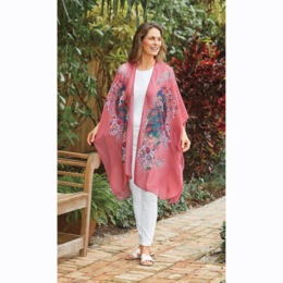 Peacock Kimono, , large