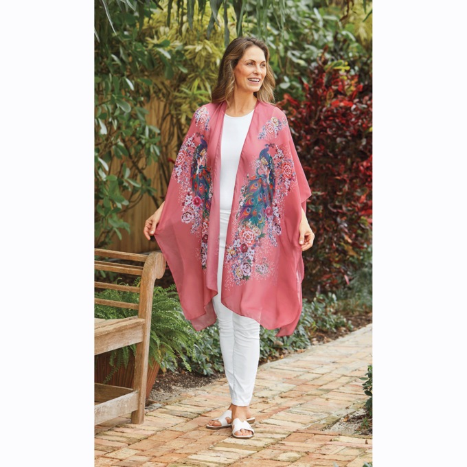 Peacock Kimono, , large