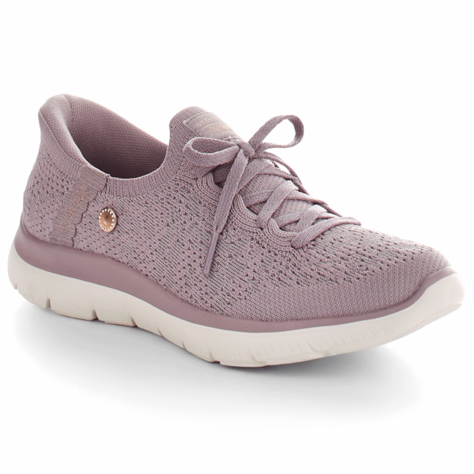 Skechers Women's Martha Stewart Slip-Ins Summits Shoe, Dark Mauve, large