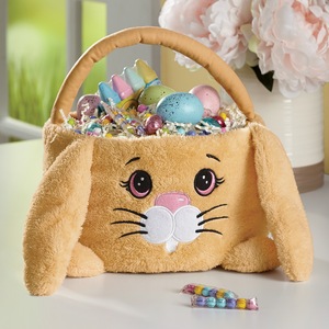 Personalized Plush Bunny Basket, , large