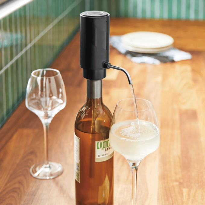 Wine Aerator and Dispenser, Black, large