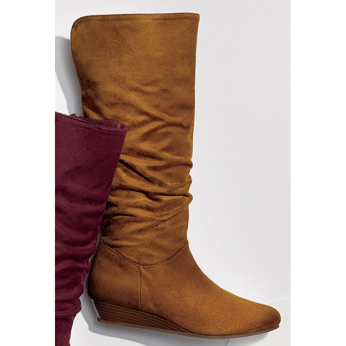 Amanda D'Laurie Tall Scrunch Boot, Camel, large