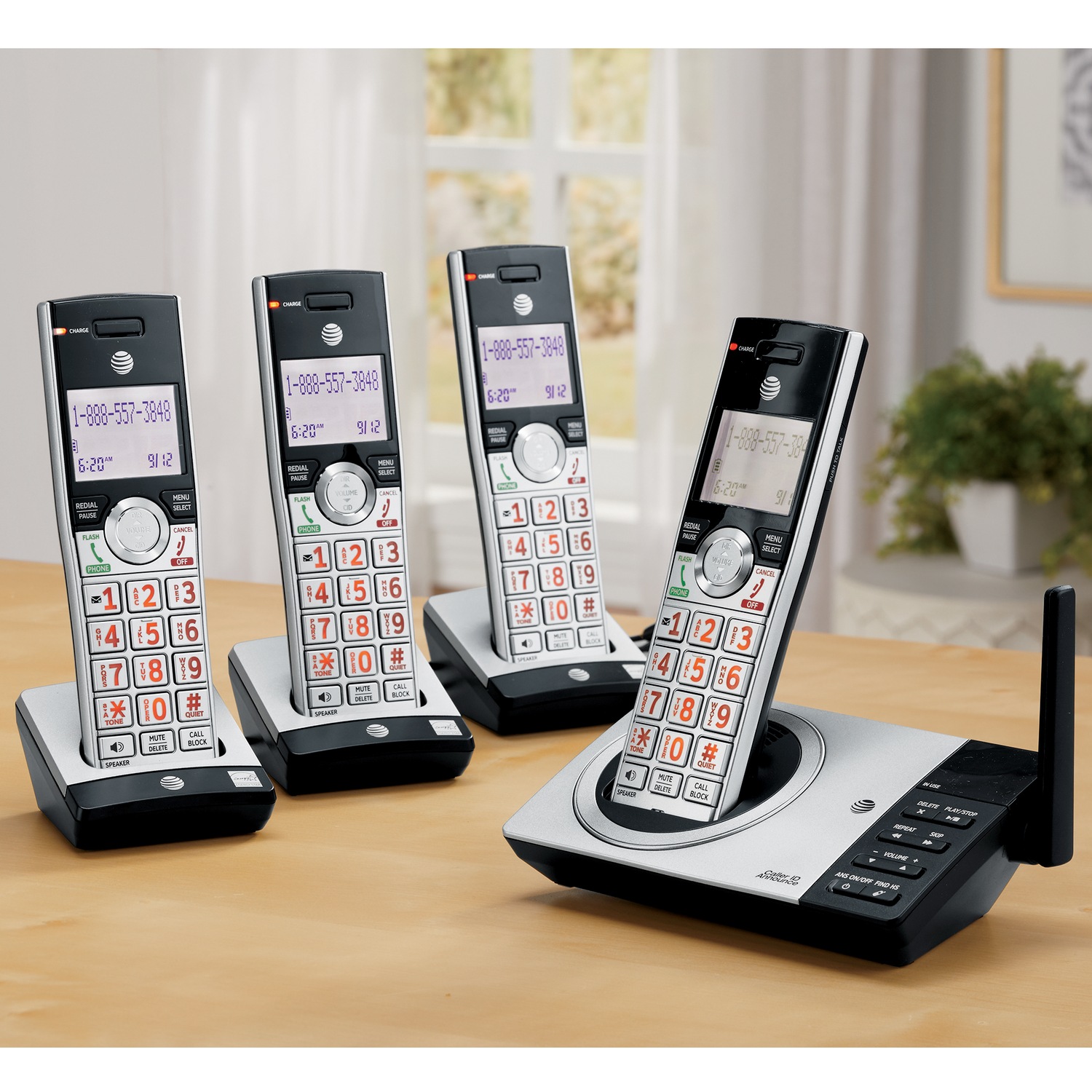 AT&T 4Handset Cordless Phone System with Answering Machine Ginny's