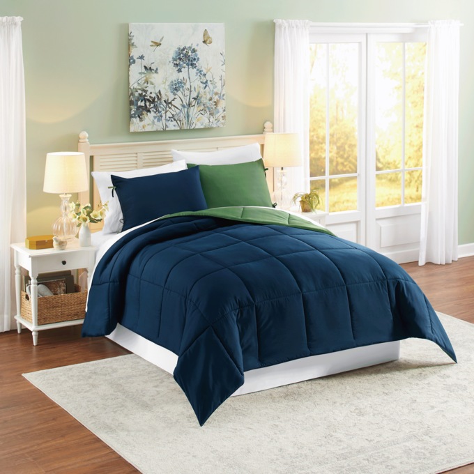 Color Connection Reversible Down-Alternative Comforter Set, , large