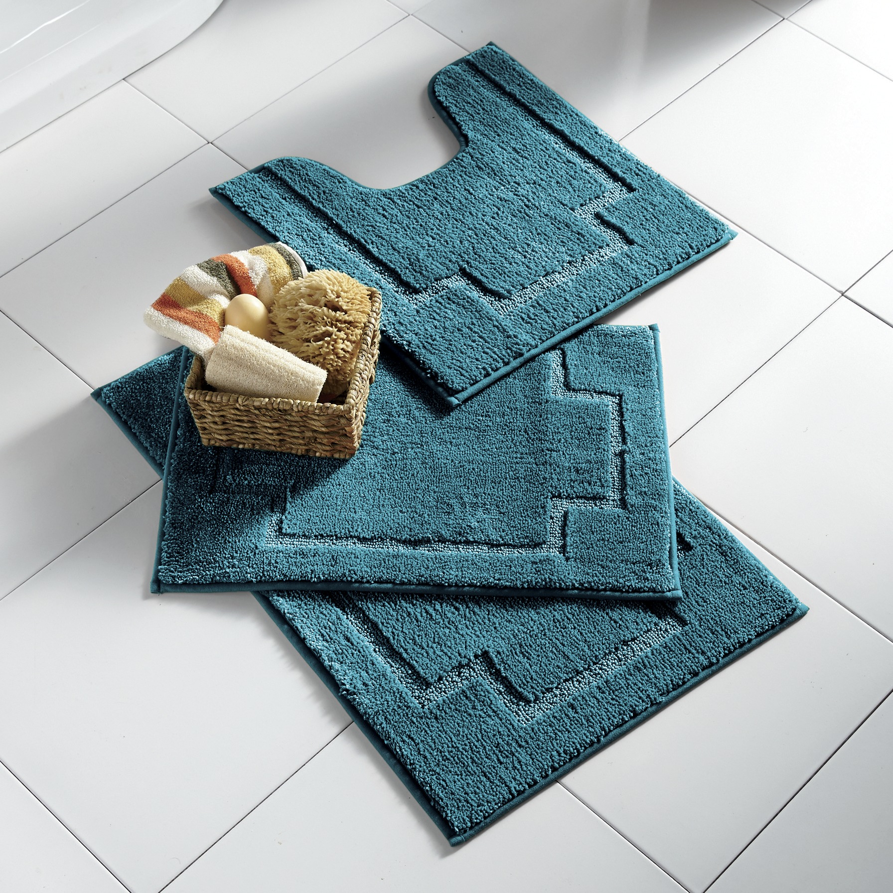 aqua bath mat set
