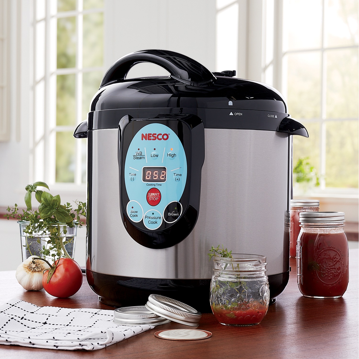  NESCO NPC-9 Smart Electric Pressure Cooker and Canner, 9.5  Quart, Stainless Steel: Home & Kitchen