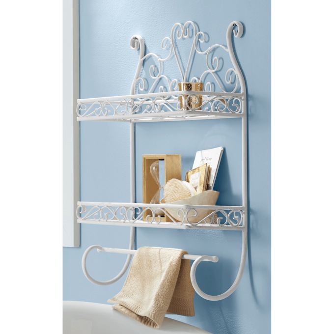 Garden Gate Scroll Storage Shelf, , large