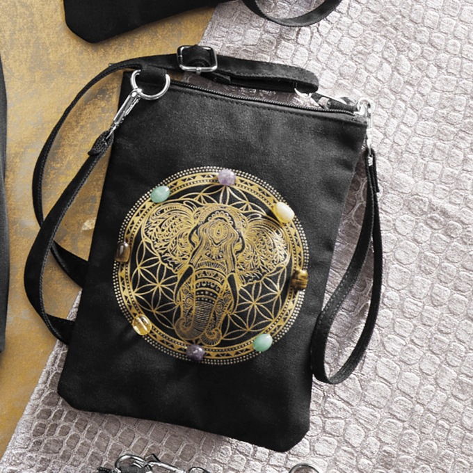Sacred Geometry Crystal Bag, , large