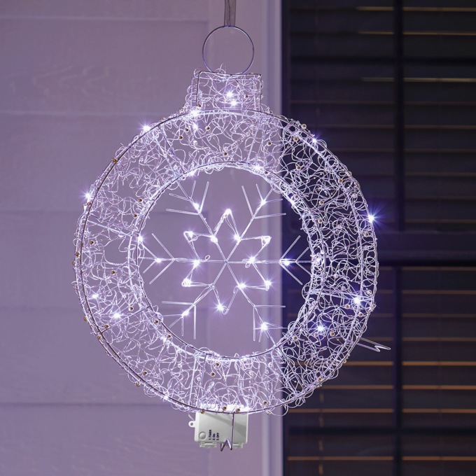 Silver Metal Christmas Ornament, , large