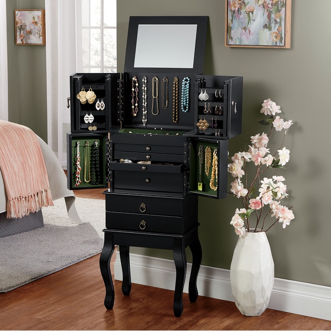 Black on sale jewelry chest